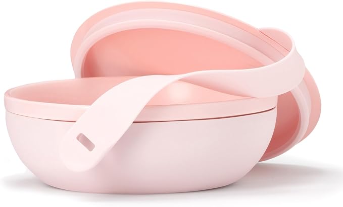 W&P Porter Bowl Lunch Container w/ Protective Non-slip Exterior, Blush 1 Liter by WP