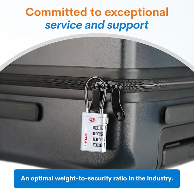 Forge TSA Approved Luggage Locks 4 Digit Combination TSA Travel Locks - Image 5