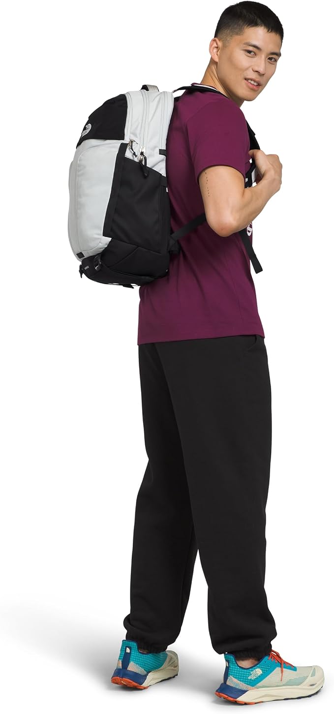 The North Face Surge Commuter Laptop Backpack, Tin Grey Dark Heather/TNF - Image 6