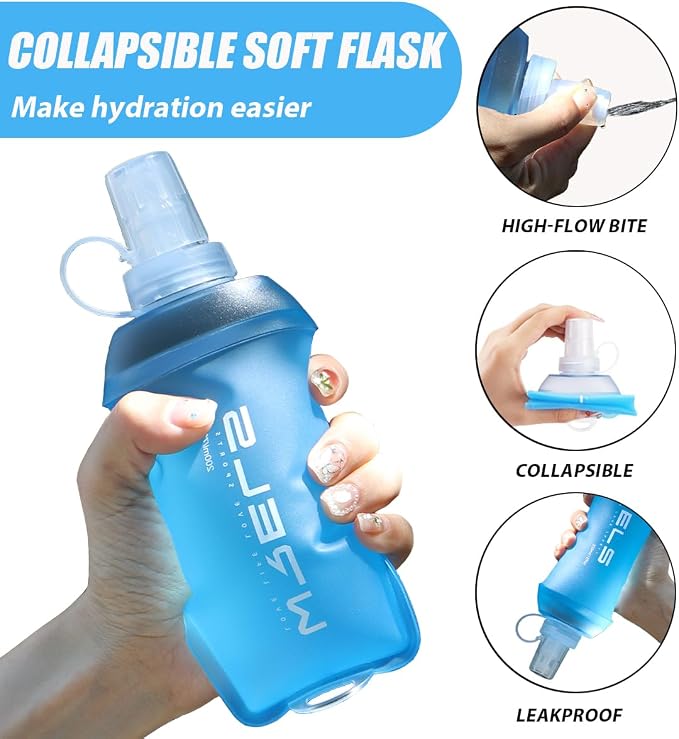 200ml/350ml/500ml Collapsible Soft Flask, BPA Free Folding Soft Water Bottle - Image 4