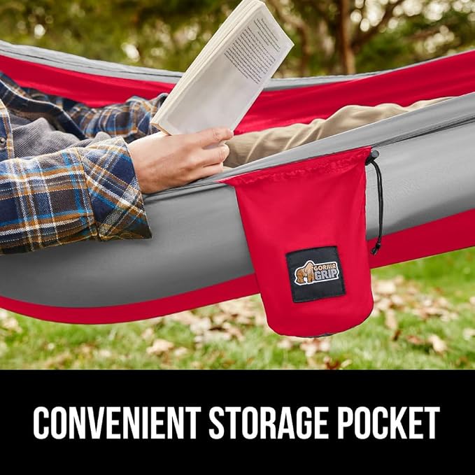 GORILLA GRIP Durable Portable Camping Hammock, Holds 400lbs - Image 9