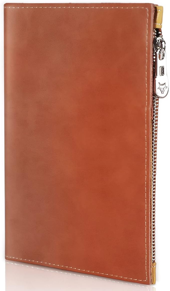 Genuine Leather Travel Passport Wallet, Slim RFID Blocking Holder by Plinvo