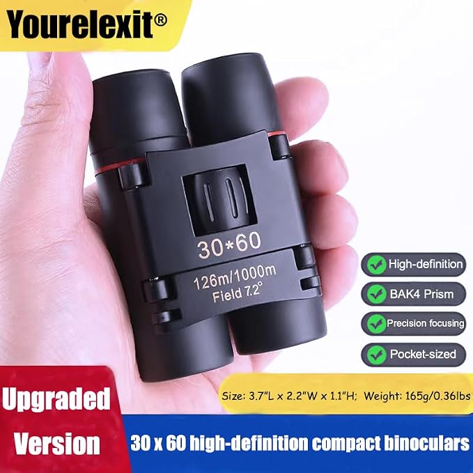 Binoculars for Adults, Compact Small Pocket Mini Travel Binocular for Bird - Image 3
