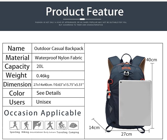 Hiking Backpack 30L Foldable Travel Daypack - Image 2