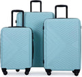 Campfun 3 Piece Luggage Sets, Hardshell ABS Luggage by Campfun