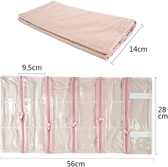 Travel Jewelry Roll Bag Portable Organizer Pouch - Image 2