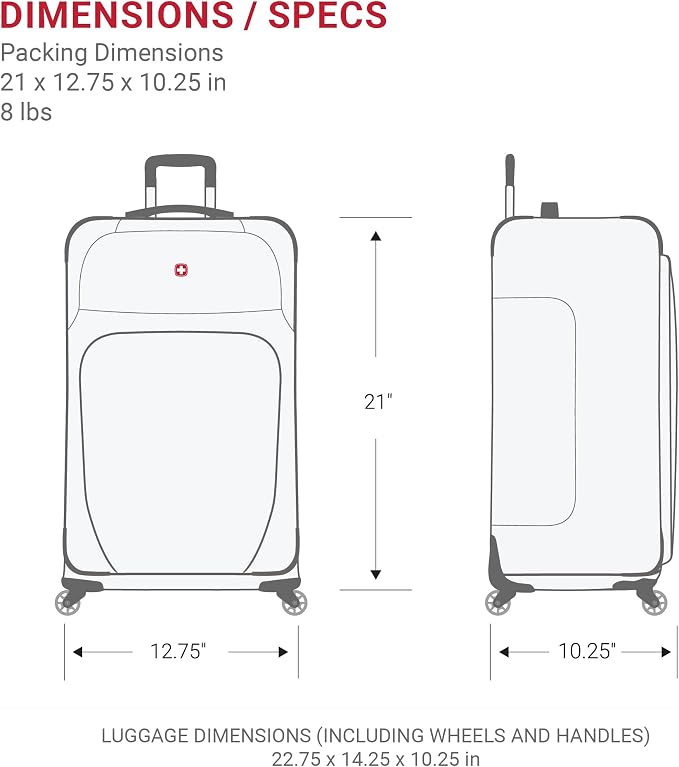 SwissGear Sion Softside Expandable Luggage, Carry-On 21-Inch - Image 7