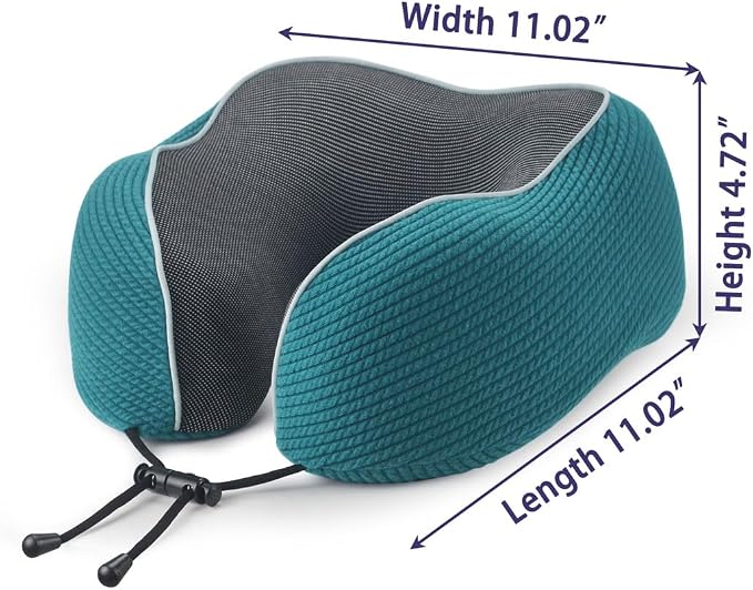 napfun Neck Pillow for Traveling, Upgraded Travel Neck Pillow for Airplane 100% - Image 5