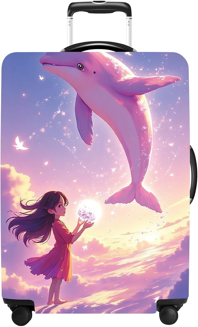 Luggage Cover Washable Suitcase Protector Anti-Scratch, Stretchable Fit by THISFIND