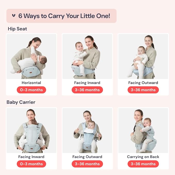 BabbleRoo Grow Carrier – 6-in-1 Baby Carrier - Image 5