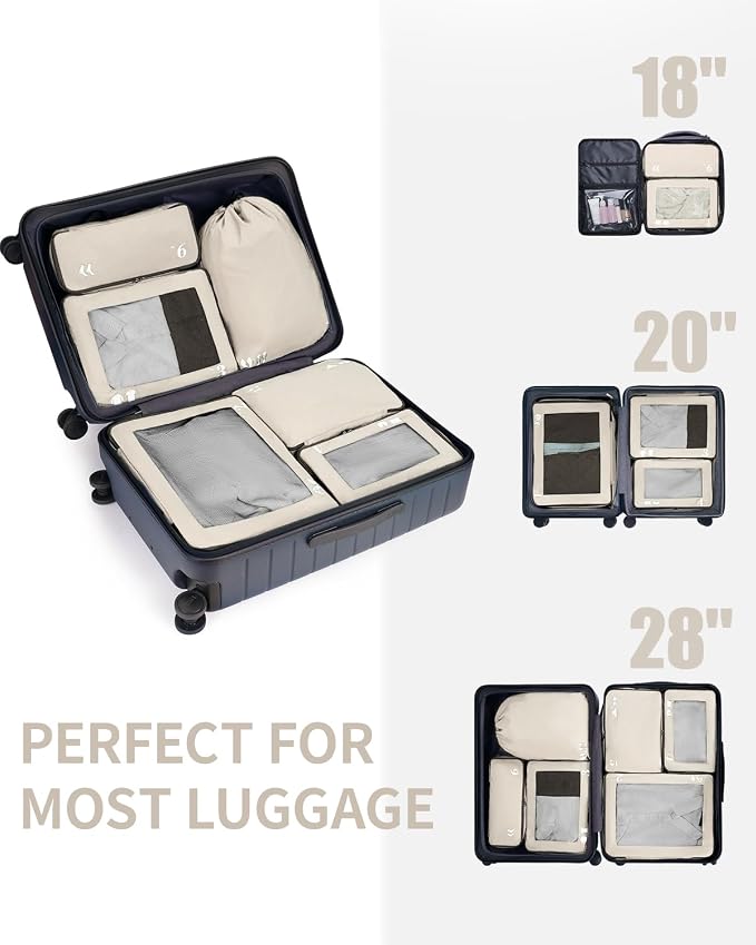 ECOHUB 7 Set Packing Cubes Tear-Resistant Luggage Packing Organizers - Image 7