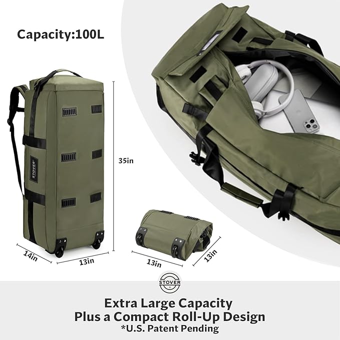 STOVER 100L Rolling Duffel Bag - Image 2