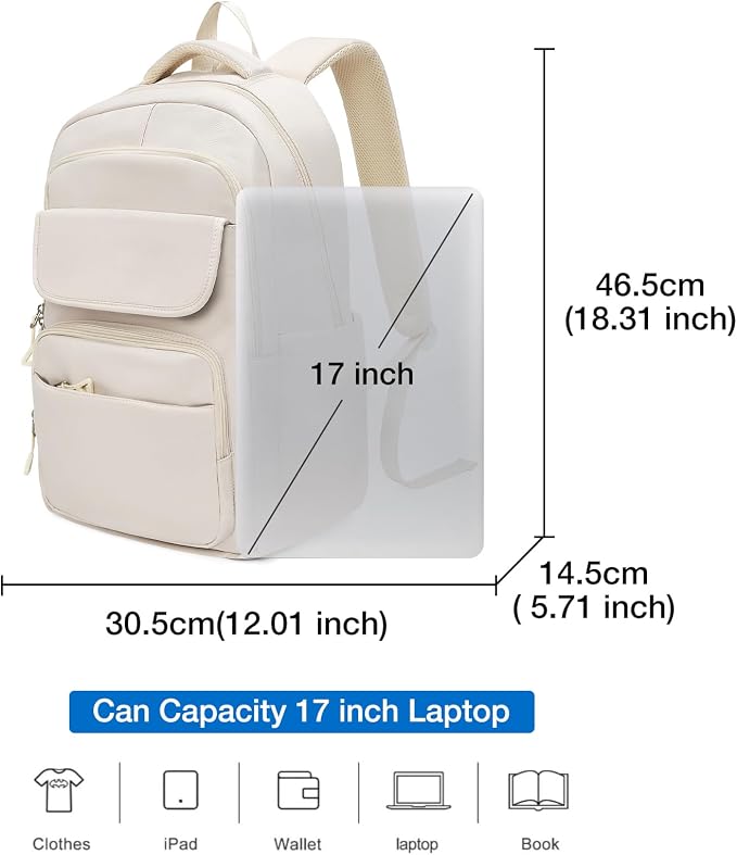 FOXLOVER Travel Laptop Backpack, Anti-Theft Slim Business Backpack, School - Image 4