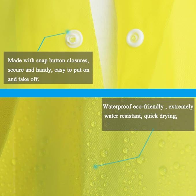 Rain Coats - Reusable EVA Rain Ponchos - Image 6
