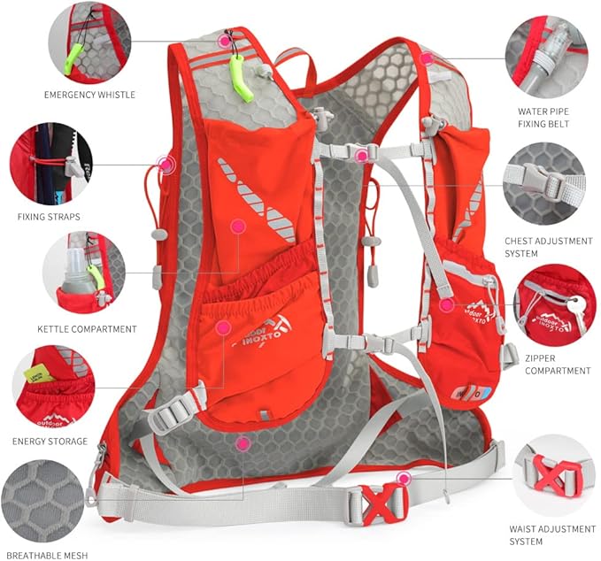 Running Hydration Vest for Men Women Water Backpack for Running 3L Running - Image 4
