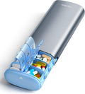 Vaydeer 7 Day Weekly Pill Organizer 2 Times a Day, Metal Am Pm Travel Pill Case by Vaydeer