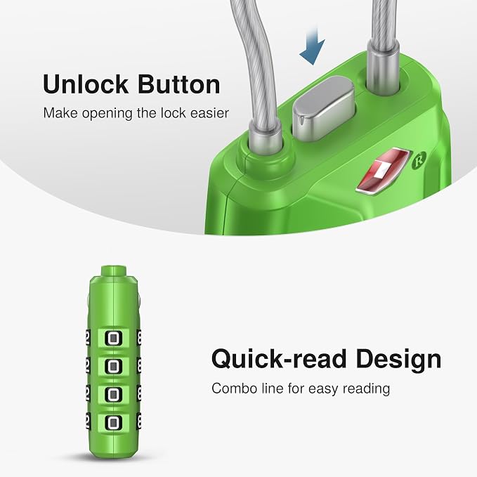 Puroma 2 Pack TSA Approved Luggage Locks, 4 Digit Combination Travel Locks - Image 4