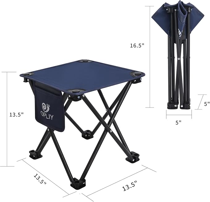 Opliy Camping Stool, Folding Small Chair Portable Camp Stool - Image 3