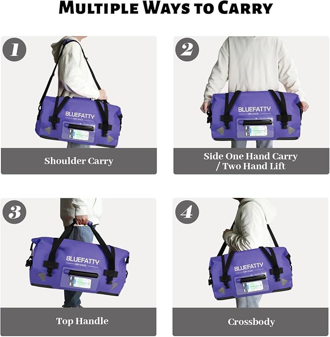 Large Waterproof Duffel Bag Roll-top Heavy Duty Dry Duffle Bags - Image 5