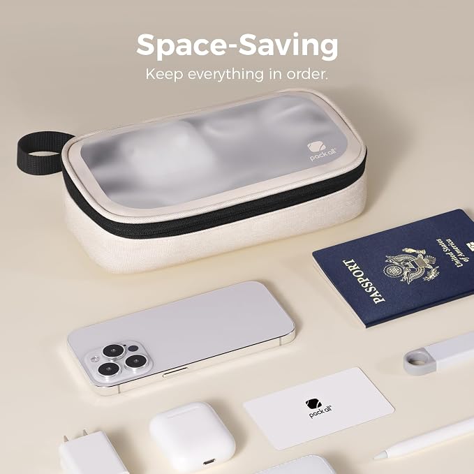 pack all Clear Electronic Organizer, TPU Cable Organizer Bag, Compact Cord - Image 2