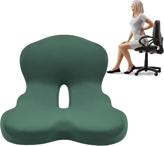 Buttocks Cushion for Office Chair Memory Foam Seat Pad for Butt Support by OuYezy