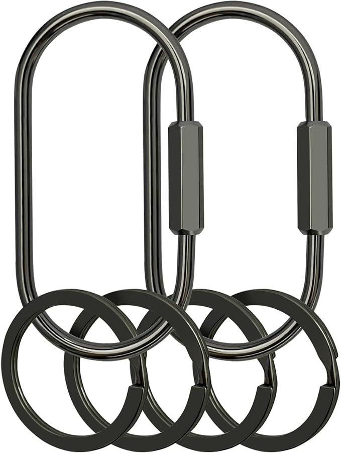 Key Chain, Brass Key Rings 2 Pack Screw Lock Key Organizer by Unknown