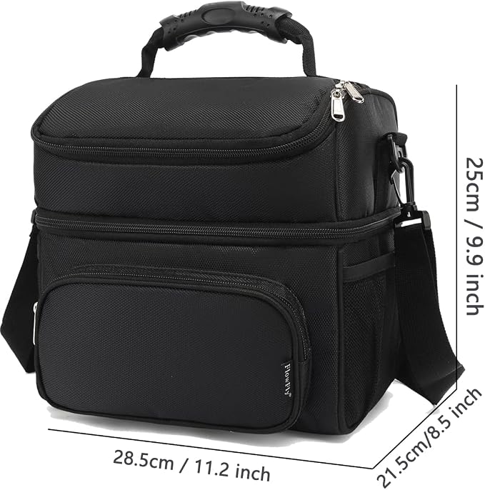 FlowFly Double Layer Cooler Insulated Lunch Bag Adult Lunch Box Large Tote Bag - Image 3