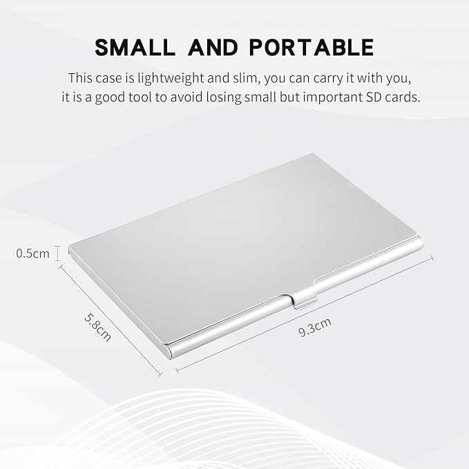 Aluminum SD Card Case, 6Slots Ultrathin SD Card Holder, Memory Card Storage - Image 3