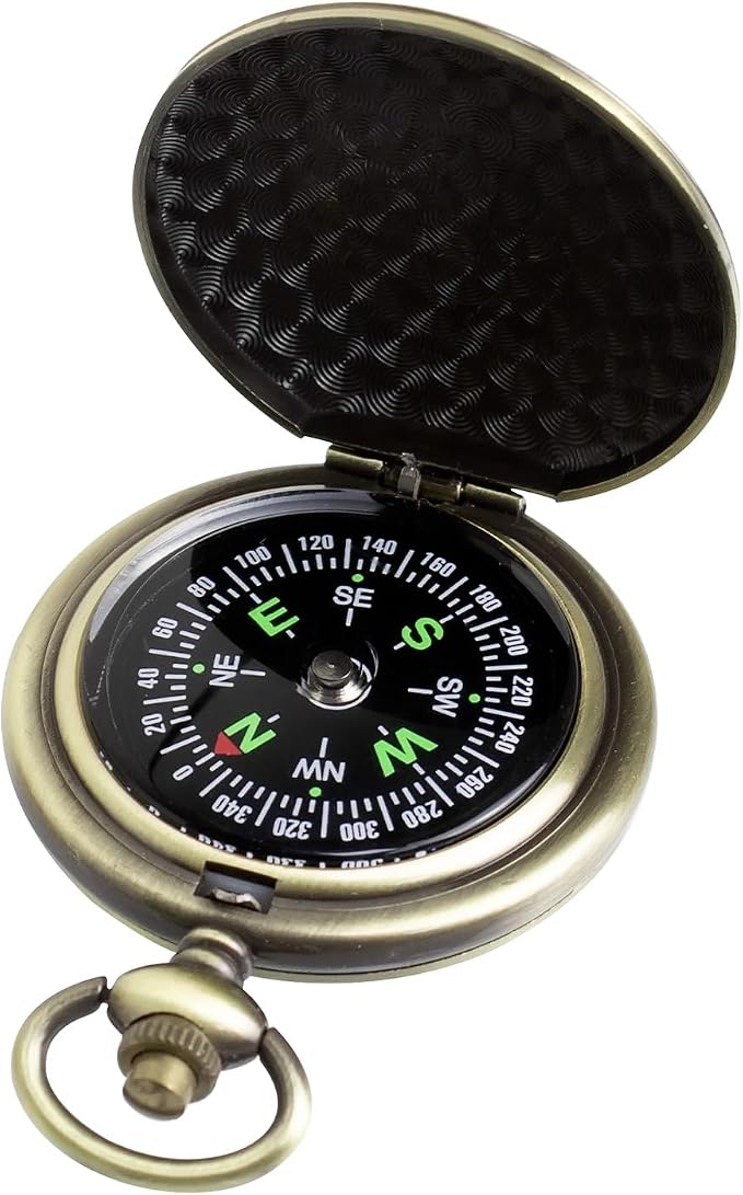 Black Pocket Waterproof Compass Toy Camping Survival Compasses Glow in The Dark by Unknown