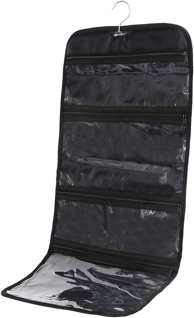 Foldable Clear Hanging Travel Toiletry Bag Cosmetic Organiser Storage by WODISON