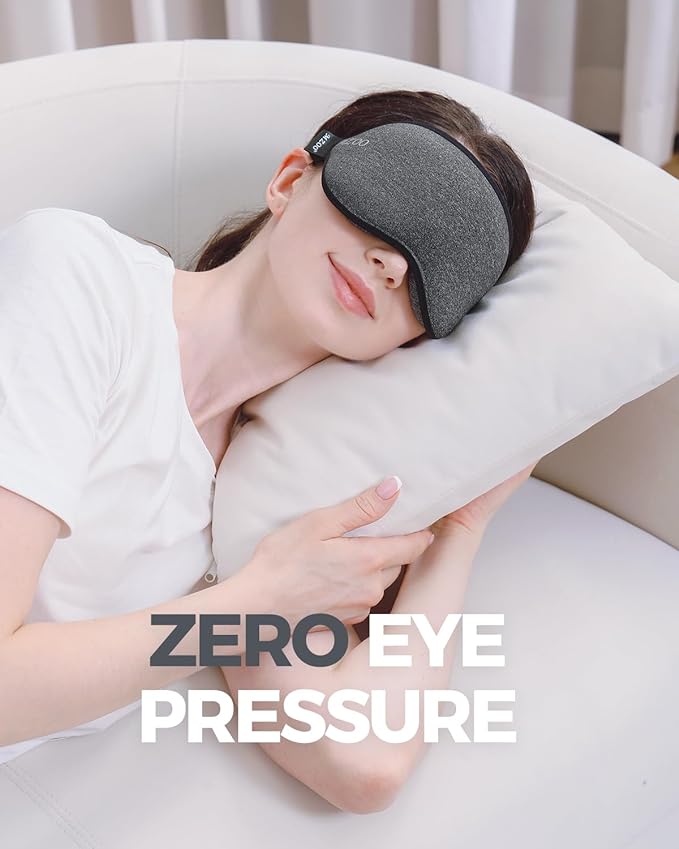 MZOO Luxury Sleep Mask for Back, Side Sleeper, Complete Light Blocking Sleeping - Image 4