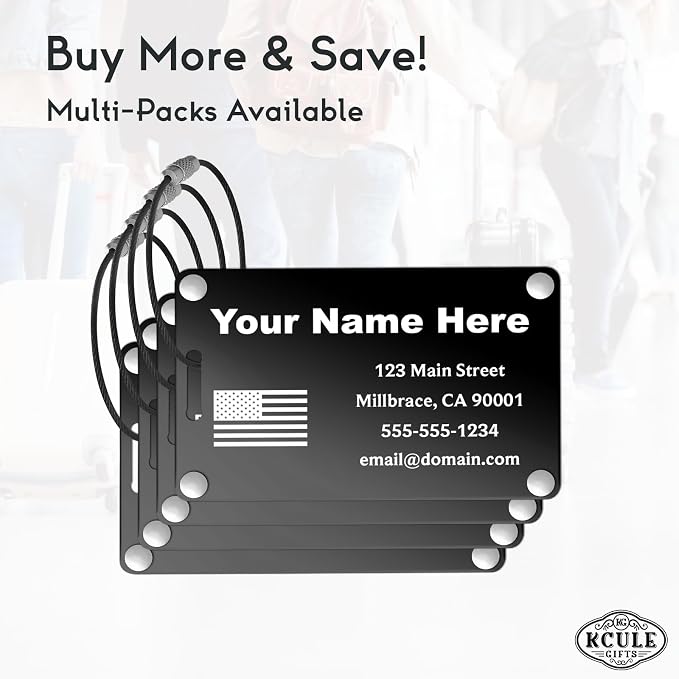 Personalized Luggage Tags: Custom Metal Luggage Tags - Image 2