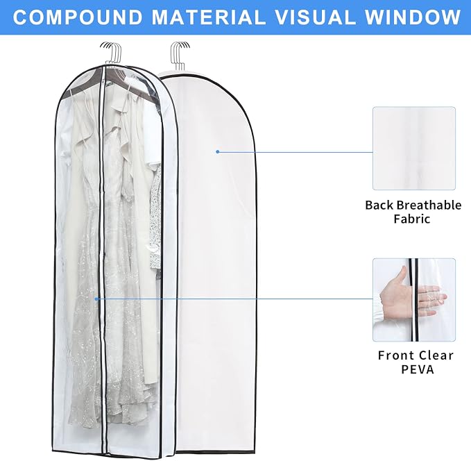 Clear Garment Storage with 4" Gusseted Hanging Covers - Image 4