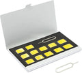 Aluminum SIM Card Case, Universal Waterproof Slim Mini Card Slots Storage Case by Little+Syohe