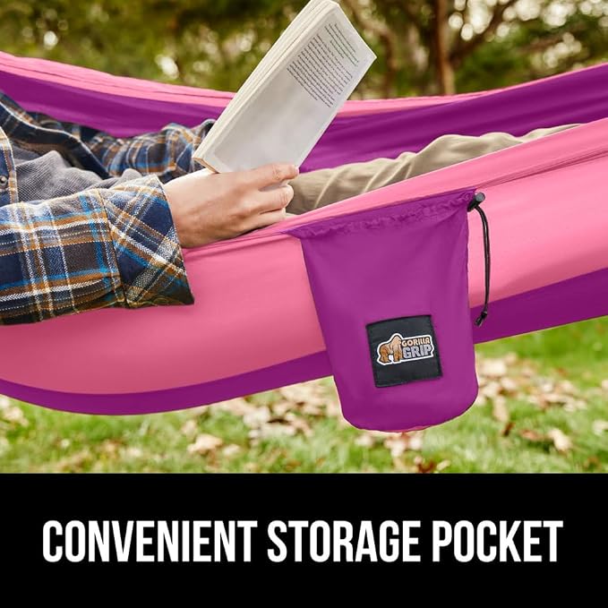 GORILLA GRIP Durable Portable Camping Hammock, Holds 500lbs - Image 9