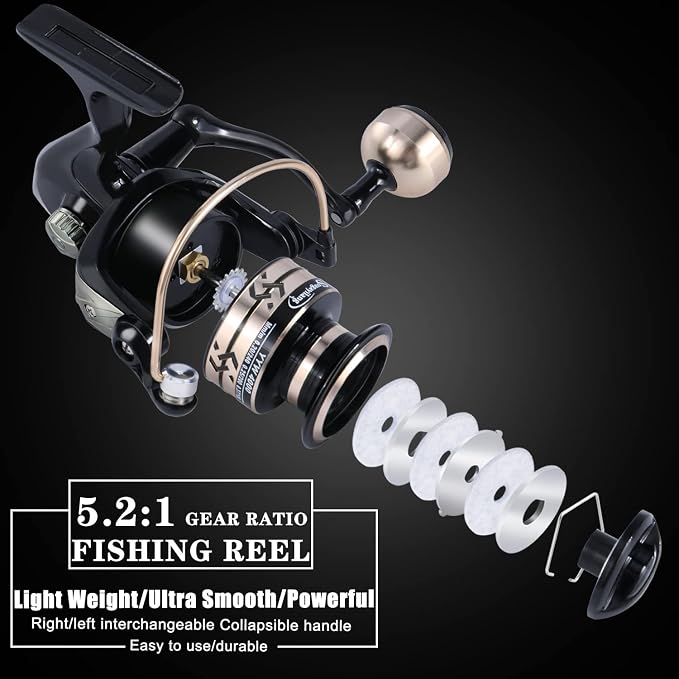 Sougayilang Fishing Pole with Spinning Reel Portable Fishing Rod Reel Combos - Image 5