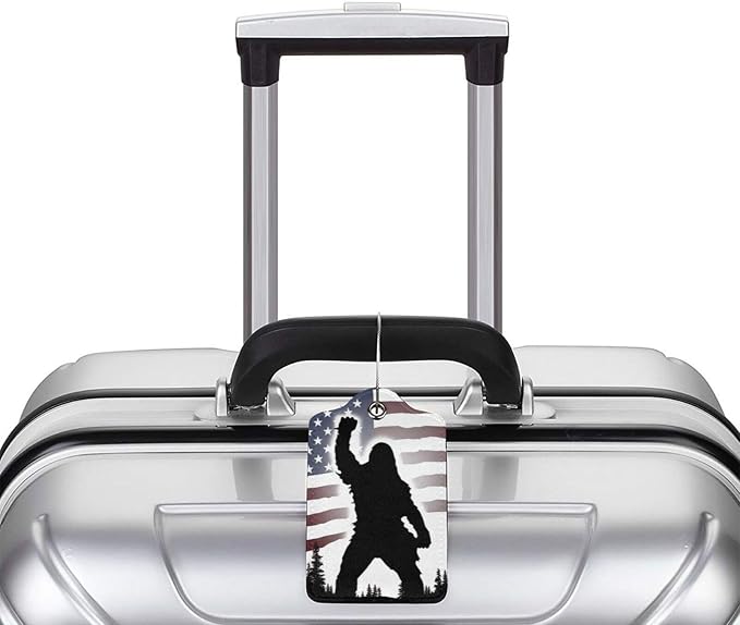 American Flag Leather Luggage Tag - Image 5