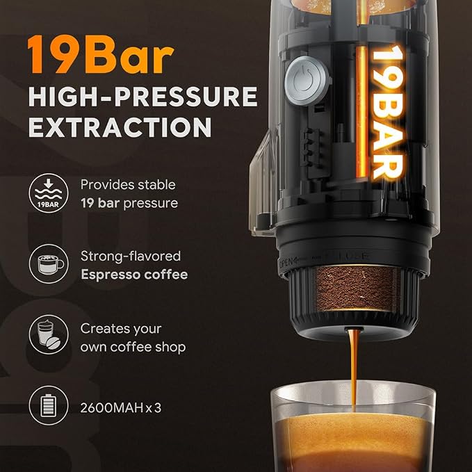 3 in 1 Portable Espresso Machine On the Go, Self-Heating Electric Espresso Maker - Image 5