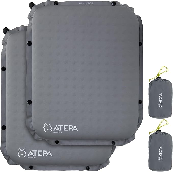 ATEPA Inflatable Stadium Seat Cushion, Self-Inflating Memory Foam Stadium Seats by ATEPA