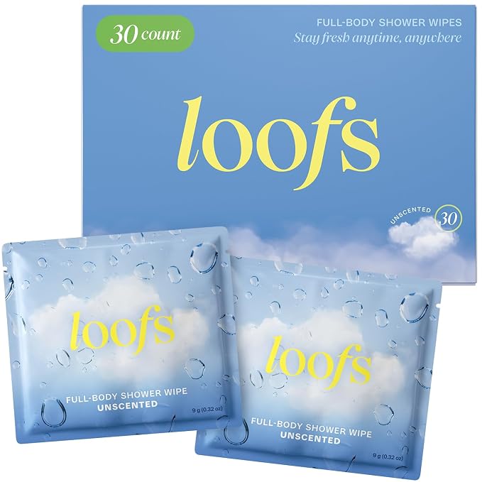 On-the-Go Body Cleansing Cloths Unscented by LOOFS