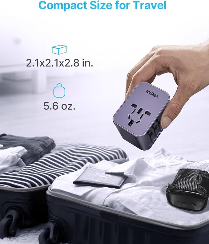 Universal Travel Adapter, VINTAR International Power Adapter - Image 6