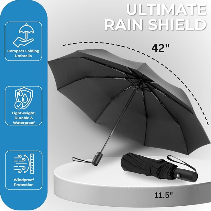 Liberty Imports 3 Pack Windproof Travel Rain Umbrellas - Image 3