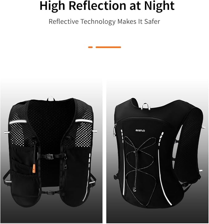 ECOHUB Running Hydration Vest Backpack, Lightweight Breathable Pack - Image 5
