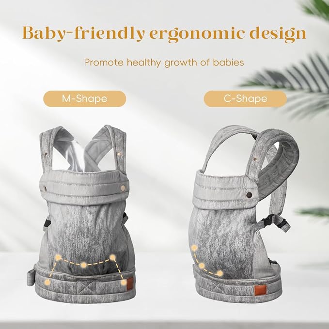 Baby Carrier for Newborn to Toddler, 7-35 lbs Weight Capacity, Ergonomic - Image 3