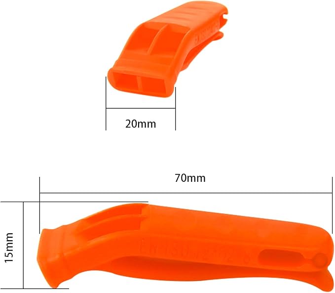 AUGSUN 10 Pcs Safety Whistle Marine Whistle Plastic Whistles - Image 2