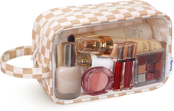 Narwey Clear Toiletry Bags for Traveling Women Men, Make Up Organizer, Skincare by Narwey