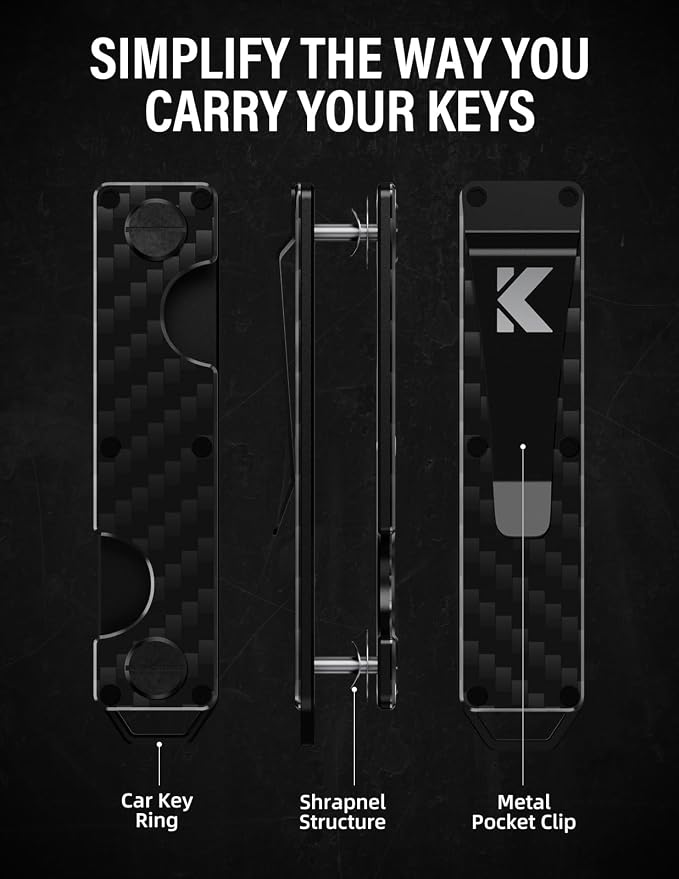Key Organizer Key Holder Compact Key Case Minimalist Metal Key Chain Key Holder - Image 2