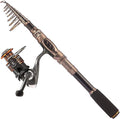 PLUSINNO Fishing Rod and Reel Combos Carbon Fiber Telescopic Fishing Pole by PLUSINNO