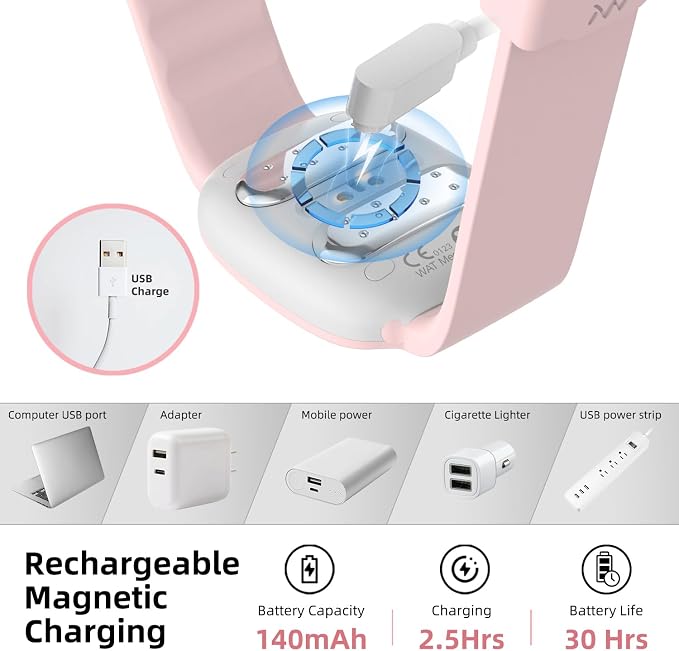 EmeTerm Fashion Pink Anti-Nausea Wristband Relieve Morning Motion Travel - Image 5