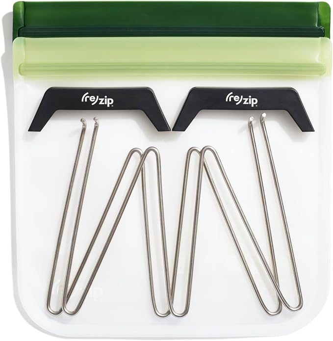 zip Reusable Bag Drying Rack and Organizer | Includes 2 Reusable Leakproof Flat - Image 7